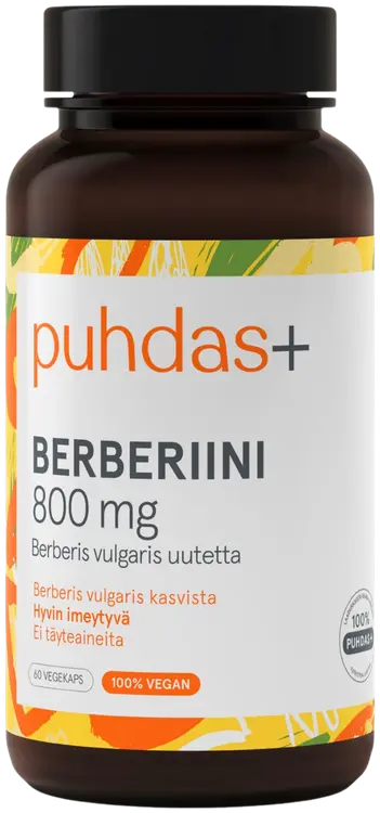Puhdas+ Berberiini 800 mg 60 vegekaps