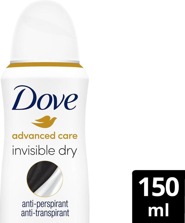 Dove 72h Advanced Care Invisible Dry Antiperspirantti Deodorantti spray mukana kosteusvoide 150 ml