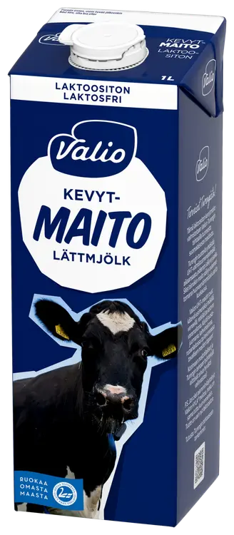 Valio kevytmaito 1 l laktoositon UHT