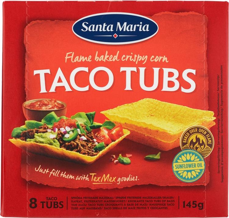 Santa Maria Taco Tubs tacokuoret 8 kpl, 145 g