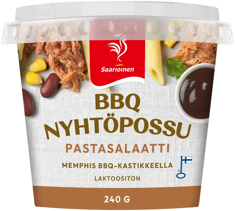 Saarioinen BBQ-nyhtöpossupastasalaatti 240 g