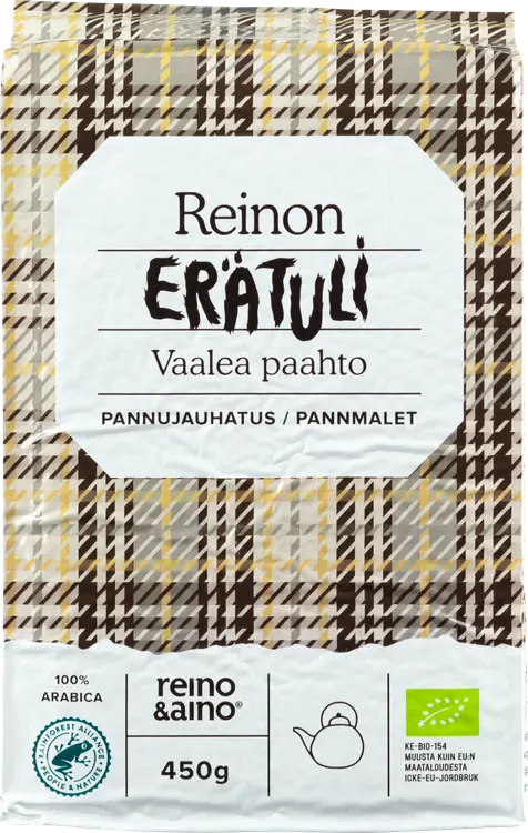 Reino&Aino Reinon Erätulikahvi vaalea pannujauhatus 450g luomu RFA