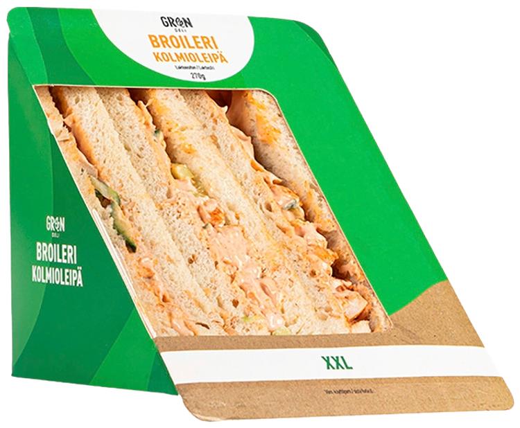 Greendeli Broileri XXL Kolmioleipä 270 g