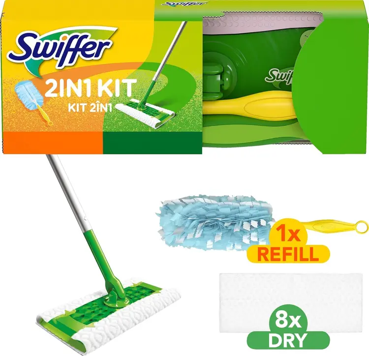 Swiffer 2in1 Starter Kit kahva + 8 dry + 1 duster