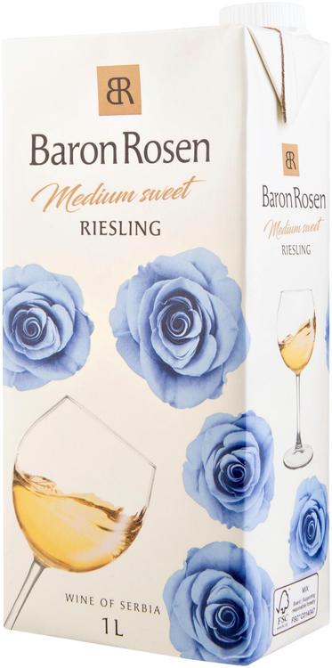 Baron Rosen Medum Sweet Riesling vein 9%vol 1L