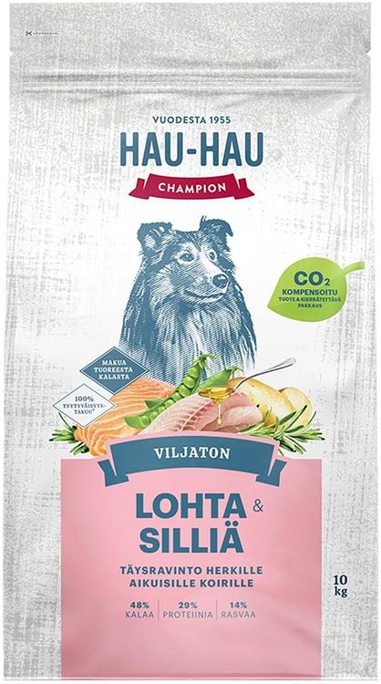 Hau-Hau Champion Viljaton Lohta ja silliä täysravinto 10 kg