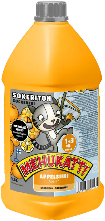 Mehukatti Sokeriton Appelsiinimehujuomatiiviste 1+3 1,5 L