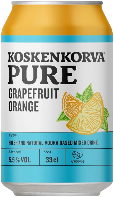 Koskenkorva PURE Grapefruit Orange 5,5 % 33cl