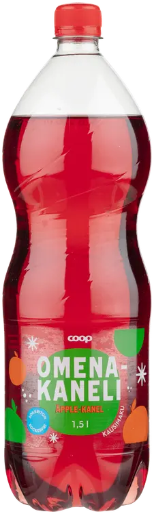 Coop omena-kaneli virvoitusjuoma sokeriton 1,5l