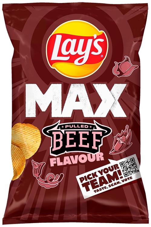 LAY'S MAX Rebitud loomaliha maitselised sakilised kartulikrõpsud 0,120kg
