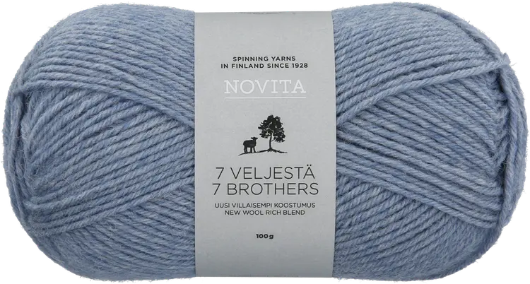 Novita lanka 7 Veljestä 100 g jää 014