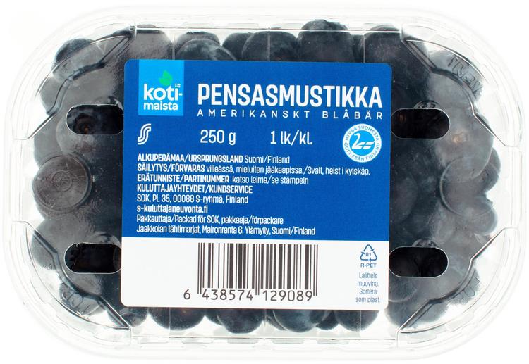 Kotimaista kultuurmustikad karbis 250g