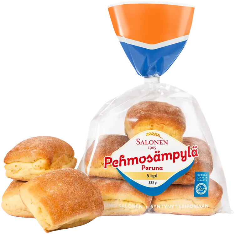 Leipomo Salonen Pehmosämpylä peruna 5/325 g Vehnä-perunasämpylä