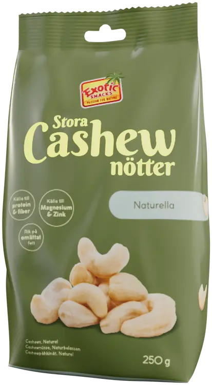 Exotic Snacks Cashewpähkinät Maustamaton 250g