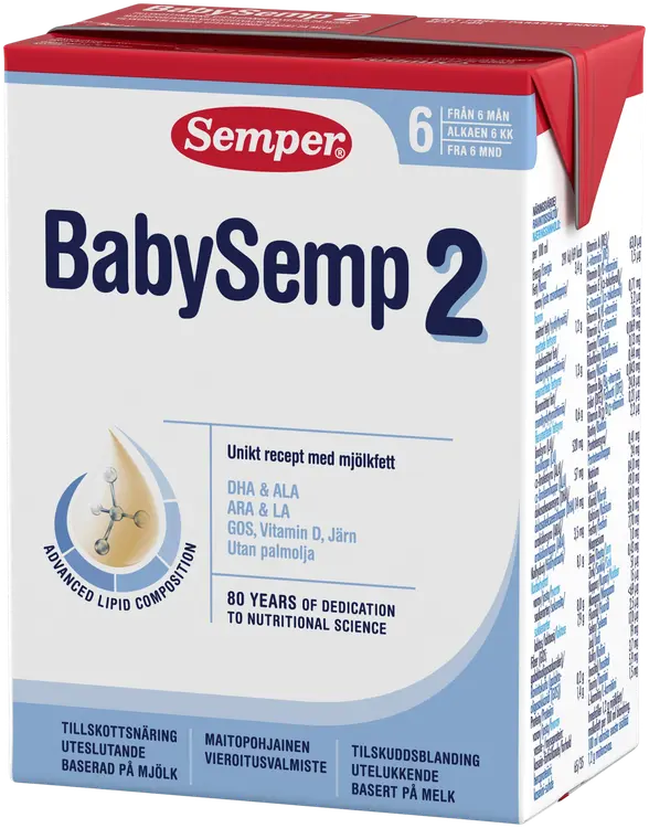 Semper BabySemp 2 200ml käyttövalmis maitopohjainen vieroitusvalmiste alkaen 6kk