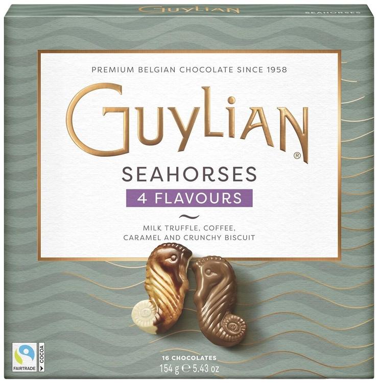 GUYLIAN Seahorses Belgia sokolaadid täidisega (4 maitset) 154g