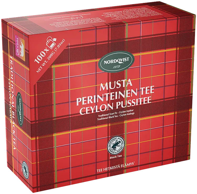 Nordqvist Ceylon Perinteinen 100 x 2g musta pussitee