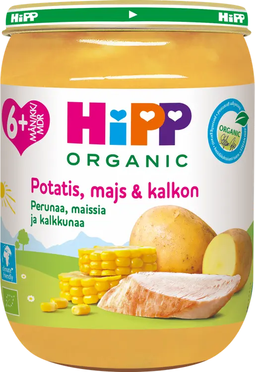 Hipp 190g Luomu Perunaa, maissia & kalkkunaa 6kk