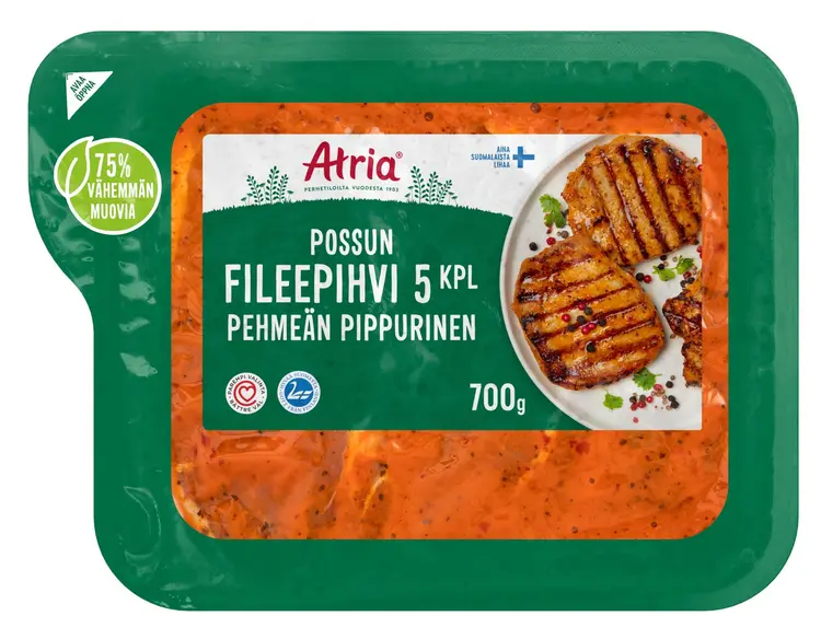 Atria Possun Fileepihvi Pehmeän Pippurinen 700g