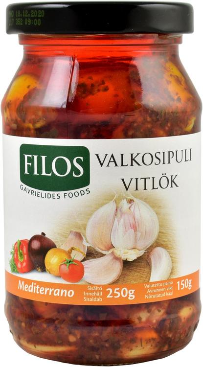 Filos 250/150g valkosipulinkynsi mediterrano-marinadissa