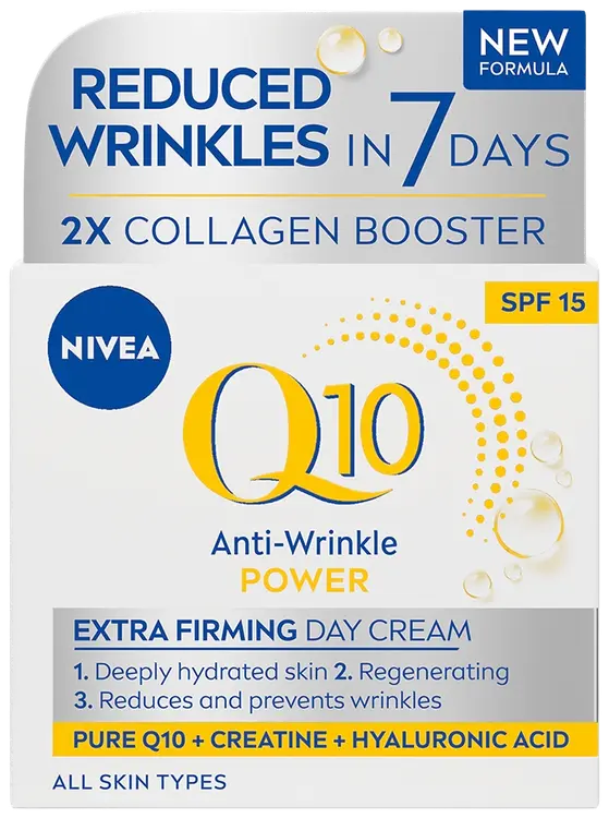 NIVEA 50ml Q10 Anti-Wrinkle Power Extra Firming Day Cream SK15 -päivävoide