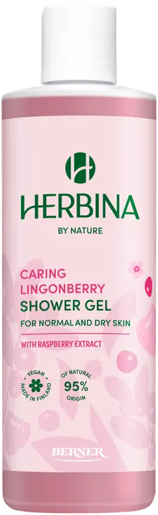 Herbina 250ml suihkugeeli Caring Lingonberry