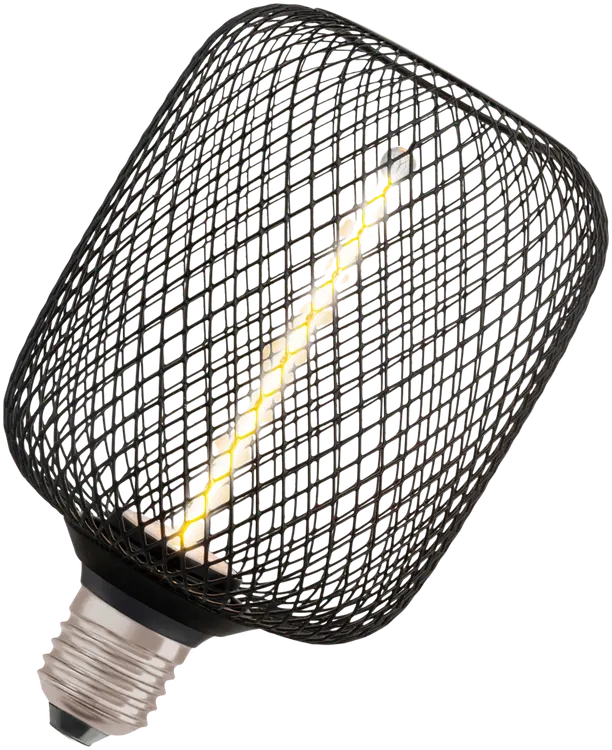 OSRAM LED-sisustuslamppu Decor Straw Square 100mm 3,5W 110lm 1800K E27 musta