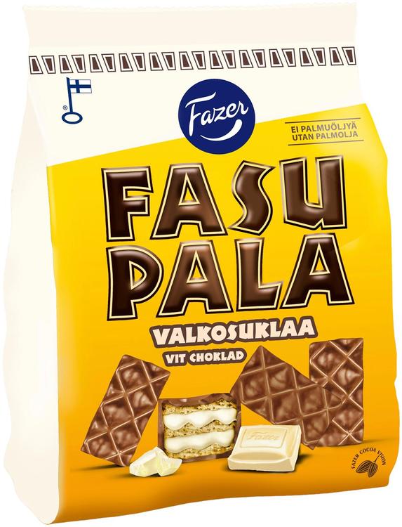 Fazer fasupala valge šokolaadi täidisega vahvlipalad 199 g
