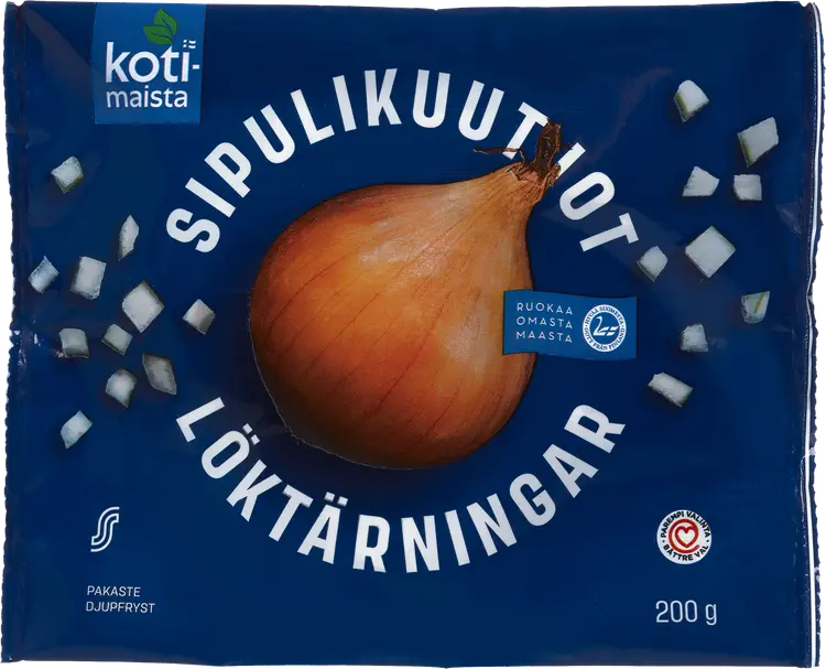 Kotimaista 200g sipulikuutiot pakaste