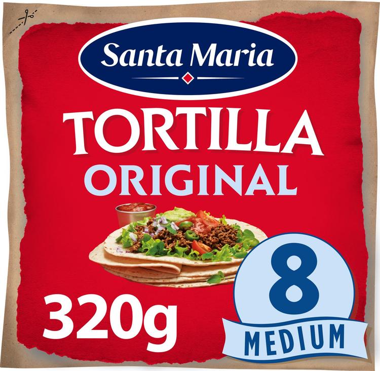 Santa Maria 320G Tex Mex Tortilla Original Medium 8-pack