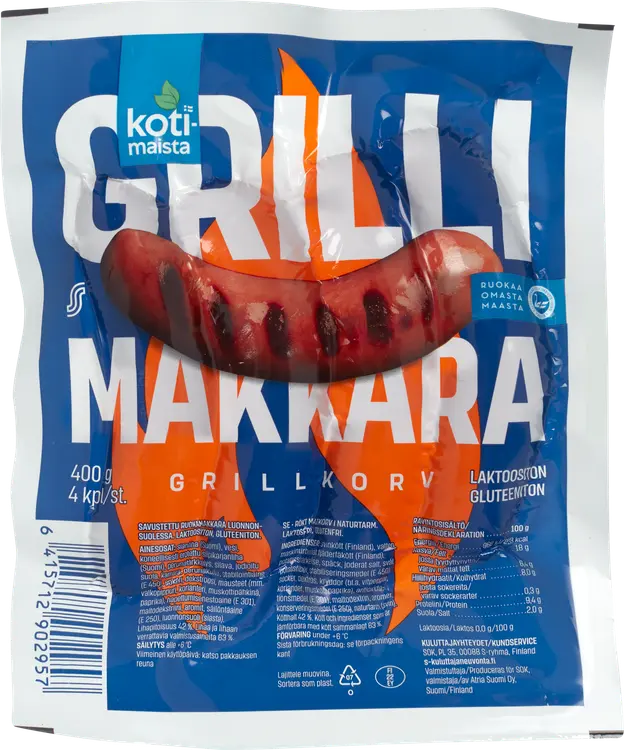 Kotimaista Grillimakkara 400 g