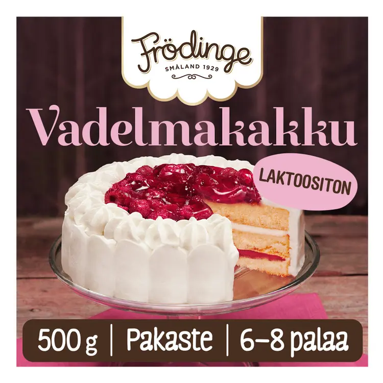 Frödinge laktoositon vadelmakakku 500g