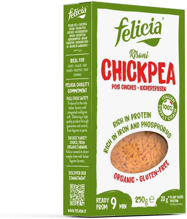 Felicia 250g Risoni kikhernepasta luomu gluteeniton