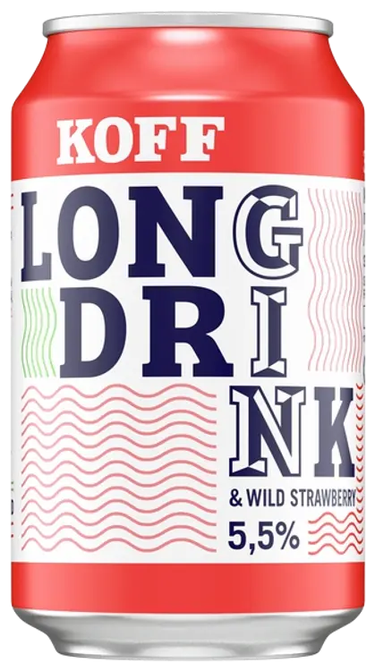 Koff Long Drink Wild Strawberry long drink 5,5 % tölkki 0,33 L