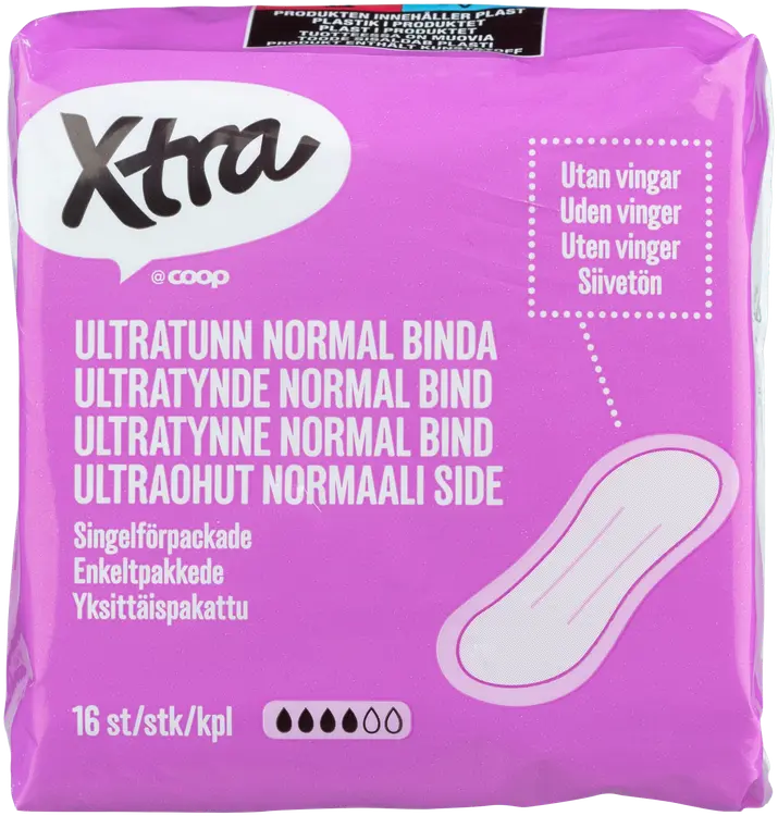 Xtra ultraohut siivetön normaali side 16 kpl