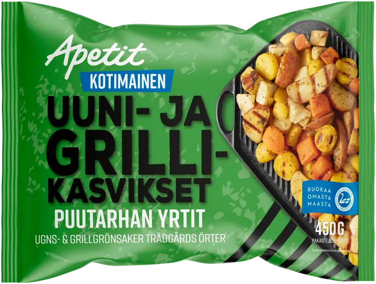 Apetit Kotimainen Uuni- & grillikasvikset Puutarhan yrtit pakaste 450g
