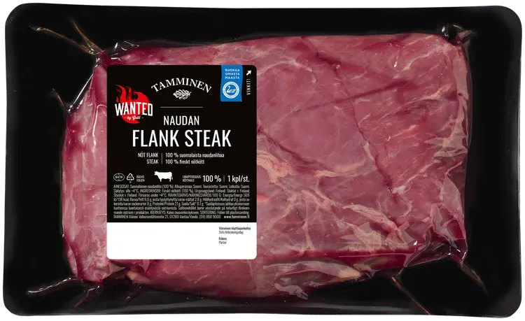 Tamminen naudan flank steak n500g