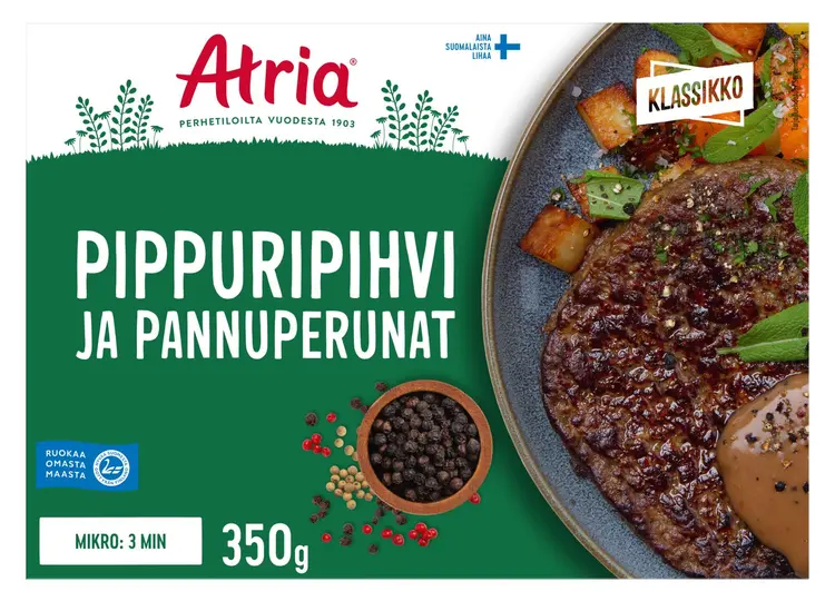 Atria Pippuripihvi ja Pannuperunat 350g
