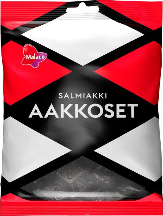 Malaco Aakkoset Salmiakki makeinen 180g