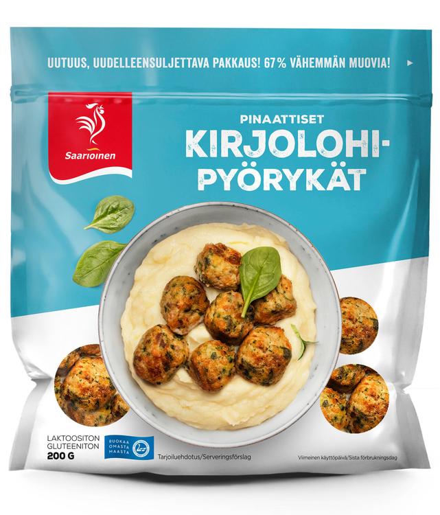 Saarioinen Pinaattiset kirjolohipyörykät 200g