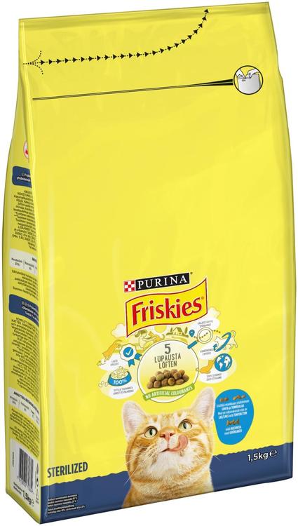 Friskies 1,5kg Sterile lohta ja kasviksia kissanruoka