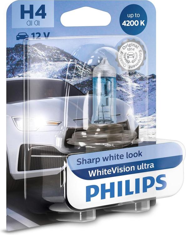 PHILPS H4 WhiteVision B1 ESITULE PIRN