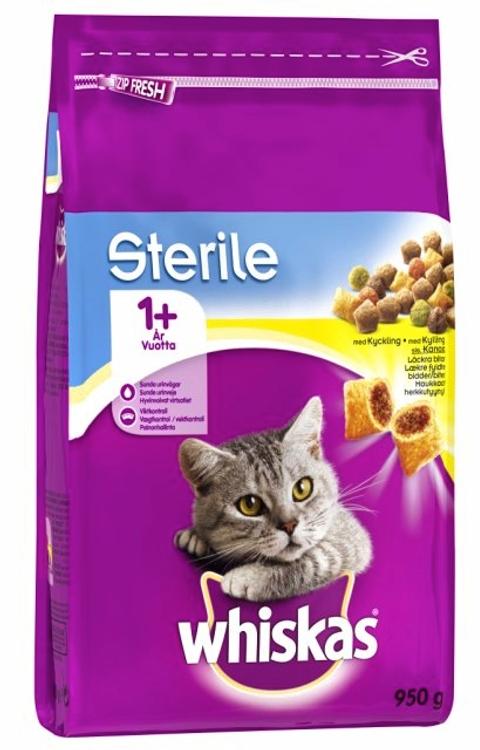 Whiskas 1+ Sterile Kanaa 950g