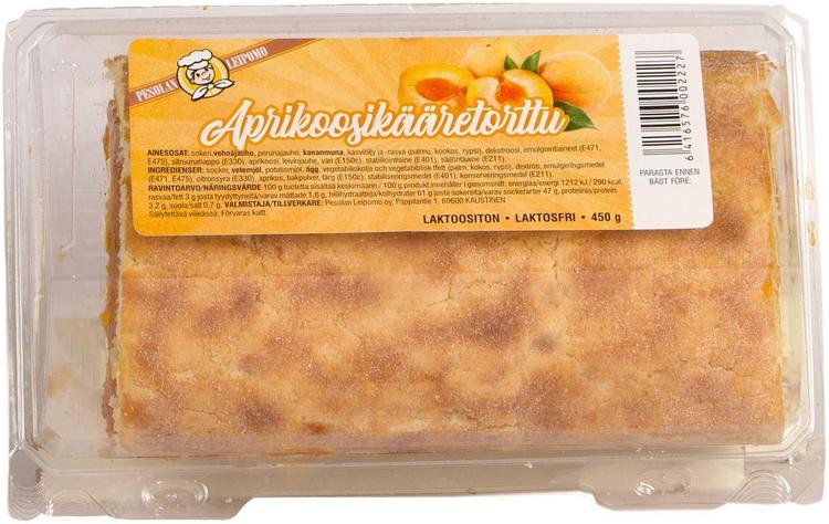 Pesolan leipomo 420g kääretorttu aprikoosi