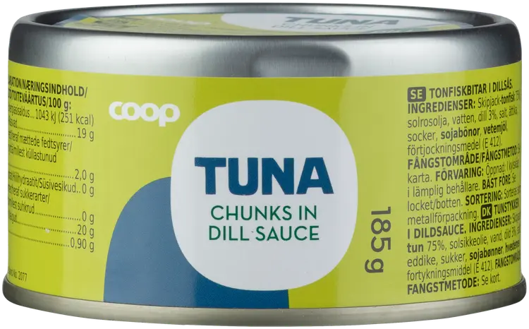 Coop tonnikala paloina tillikastikkeessa MSC 185 g