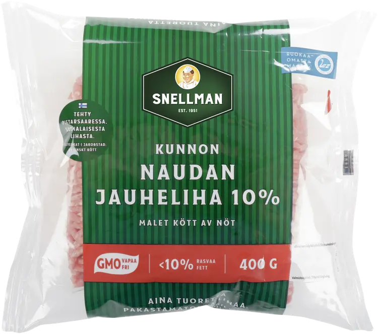 Snellman Kunnon naudan jauheliha 10% 400g