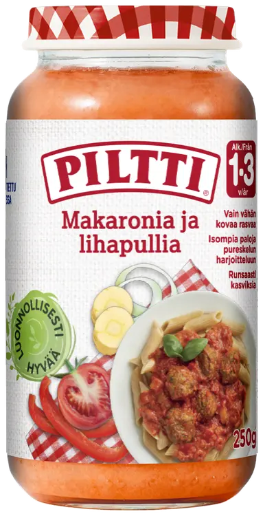 PILTTI 250g Makaronia ja lihapullia lastenateria 1-3v