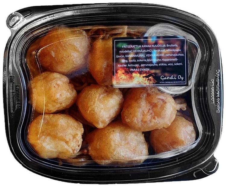 FRITEERATTU KANA NUUDELILLA