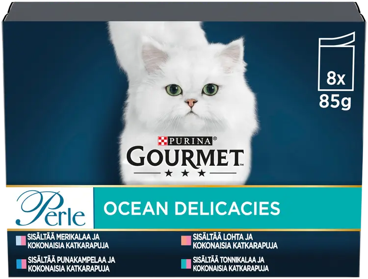 Gourmet 8x85g Perle Sea Delicacies lajitelma 4 varianttia kissanruoka