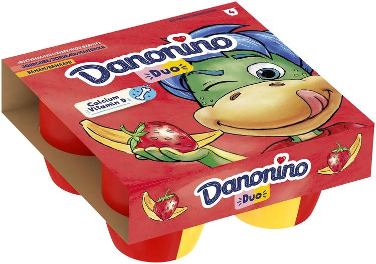 Danone Danonino mansikka-banaani hedelmärahka 4x95g